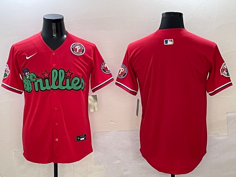 Men Philadelphia Phillies Blank Red three generations Joint Name 2025 Nike MLB Jersey style 2->philadelphia phillies->MLB Jersey